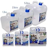 WaterStorageCube, BPA Free Collapsible Water Container with Spigot, Camping Water Storage Carrier Jug for Outdoors Hiking Hurricane Emergency, Foldable Portable FDA Water Canteen 1.3/2.6/5.3 Gallon 