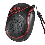 Bluetooth Speakers, YEOPHOM Wireless Ultra Portable Speaker Built-in Mic Hand-free FM Radio TF card Super Bass Outdoor Stereo Speaker for iPhone, iPad, Samsung and Bluetooth Enable Devices Black/Red
