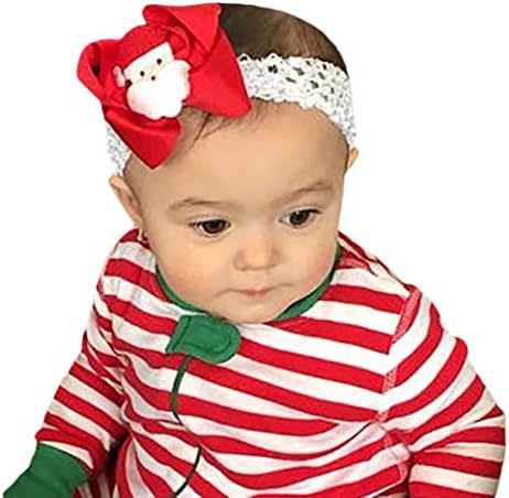 Gillberry Christmas Headwear Girls Infant Hair Band Bow Headbands Flower Hair For Baby Girl (Red)