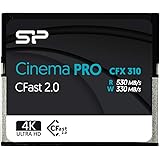 Silicon Power 128GB CFast2.0 CinemaPro CFX310 Memory Card, 3500X and up to 530MB/s Read, MLC, for Blackmagic URSA Mini, Canon