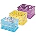 iDesign Storage Organizer Basket, for Bathroom, Health and Beauty Products - Small, Purple