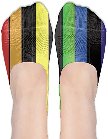 Rainbow Pinao Music Women Boat Sock Casual Girl Low-cut Thin No-show Loafer Non Slip Socks One Size