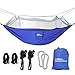 Forbidden Road Camping Hammock Single & Double Net Hammock Capacity 330lbs Lightweight Portable 0.73lbs for Outdoor Hiking Backpacking Travel Backyard Ropes Carabiners Included- Green Blue Pink