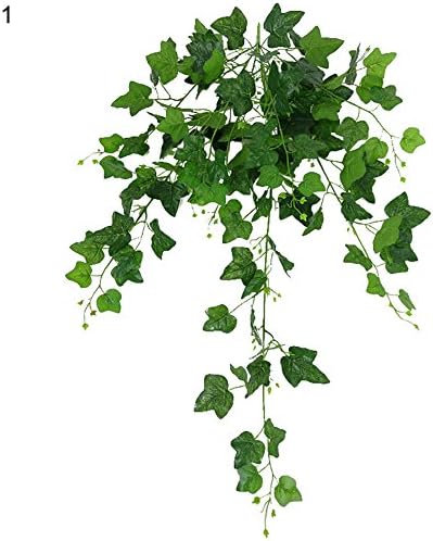 Guoainn 1Pc 110cm Hanging Artificial Fake Ivy Green Leaves Vine Wedding Party Home Decor Add Bauty to Your Life