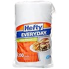 Hefty Everyday Foam Plates (White, Soak Proof, 9-inch, 200 Count)