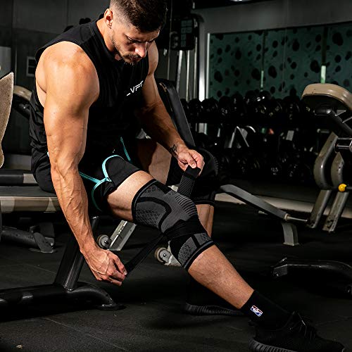 SKDK Knee Brace for Knee Pain Knee Support Compression Sleeves with Removable Bands , ACL, for Gym, Working Out, Running, Injury Recovery, Basketball and More Sports