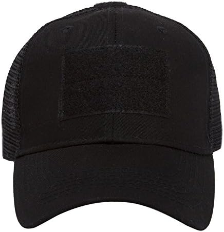 Tactictal Operators Black Velcro Adjustable Trucker Hat
