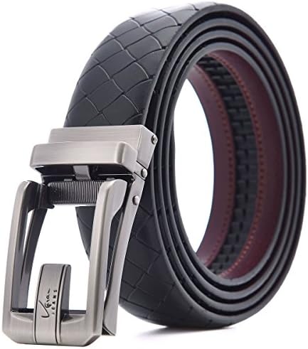 Men's Leather Ratchet Belts with New Style Open Buckle Perfect Fit Dress Belt 30mm Wide