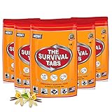 120 tabs Snack Food for 10 Days Emergency Survival MREs Meals Ready-to-eat Bugout for Travel Camping Boating Biking Hunting Activities Gluten Free and Non-GMO 25 Years Shelf Life - Vanilla Malt Flavor