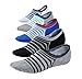 Spikerking Mens New Sports No Show Deodorant Socks 5 Pack Crew Socks(Size:6-11) (One Size, 5 Pack-5 Color)