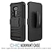 Zenfone 2 Laser Case, MoKo Shock Absorbing Hard Cover Ultra Protective Heavy Duty Case with Holster Belt Clip + Built-in Kickstand for ASUS Zenfone 2 Laser (ZE550KL / ZE551KL) 5.5 Inch - Black