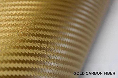 VViViD XPO Dry Carbon Fiber Gold Vinyl Wrap Roll with Air Release Technology (10ft x 5ft)