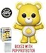 Funko Pop! Animation: Care Bears - Funshine Bear Chase Variant Glow in The Dark Vinyl Figure (Includes Compatible Pop Box Protector Case)