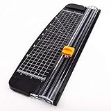 AIEX A4 Paper Cutter Portable Guillotine Paper Trimmer with Automatic Security Safeguard for Home and Office Papers Cards Labels Coupons Photos Cutting(14.8 inches, Black)
