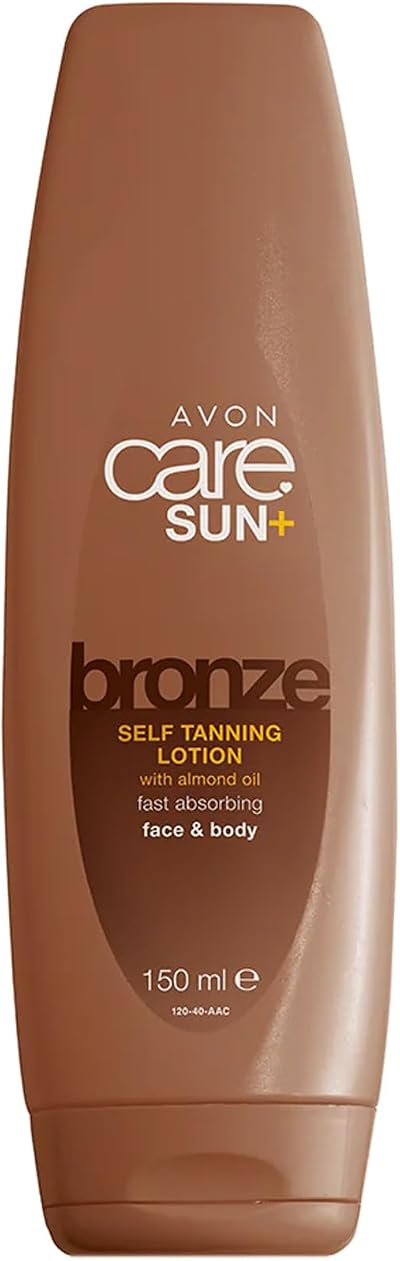 Avon Care Sun+ Bronze Self Tanning Lotion Face Body Almond Oil 200ml