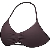 YEOREO SoftHue Impact Strappy Halter Bra for Sports Intensify Women Workout Backless Padded Gym Yoga Bra