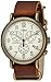 Timex Men's TW2P85300 Weekender Chrono Antiqued Brass/Brown Leather Slip-Thru Strap Watch