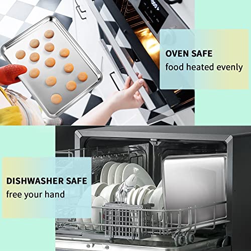 Zacfton Quarter Sheet Pan, Stainless Steel Baking Sheet Toaster Oven