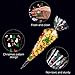 150 PCS Christmas Cone Cellophane Bags Treat Candy Party Gift bag with 200 Gold Twist Ties for Christmas Party Festival Favor (Christmas Patterned)