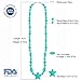 ITYYT Teething Necklace for Mom to Wear (16 inches) with Gift Box & Free E-book - Turquoise