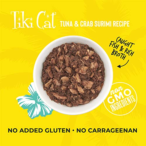 Tiki Cat Grill GrainFree, LowCarbohydrate Wet Food with Whole Seafood