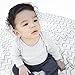 Kura Baby Muslin Swaddle Blanket 2 Pack Set with Stroller Clips, Grey/White 45x45