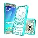 Galaxy Note 5 Case, Samsung Galaxy Note 5 Case Clear with Screen Protector, AnoKe Mandala Flower Cute Women Girls Acrylic Thin Slim Fit TPU Bumper Phone Cover Cases for Samsung Galaxy Note 5 -TM Mint
