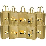 Ava & Kings 10 pack Reusable Party Favor Kids Goodie Bags - Construction Work