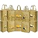 Ava & Kings Fabric Tote Party Favor Goodie Gift Bags for Candy, Treats, Toys, Loot - Birthdays, Showers, Easter, Halloween, Lunch, Grocery - Set of 10 - Construction Work Theme