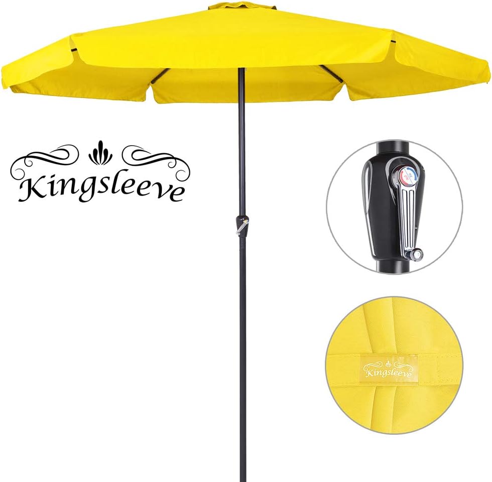 Deuba Garden Patio Sun Parasol Umbrella Large XXL Shade 3.3m with Crank