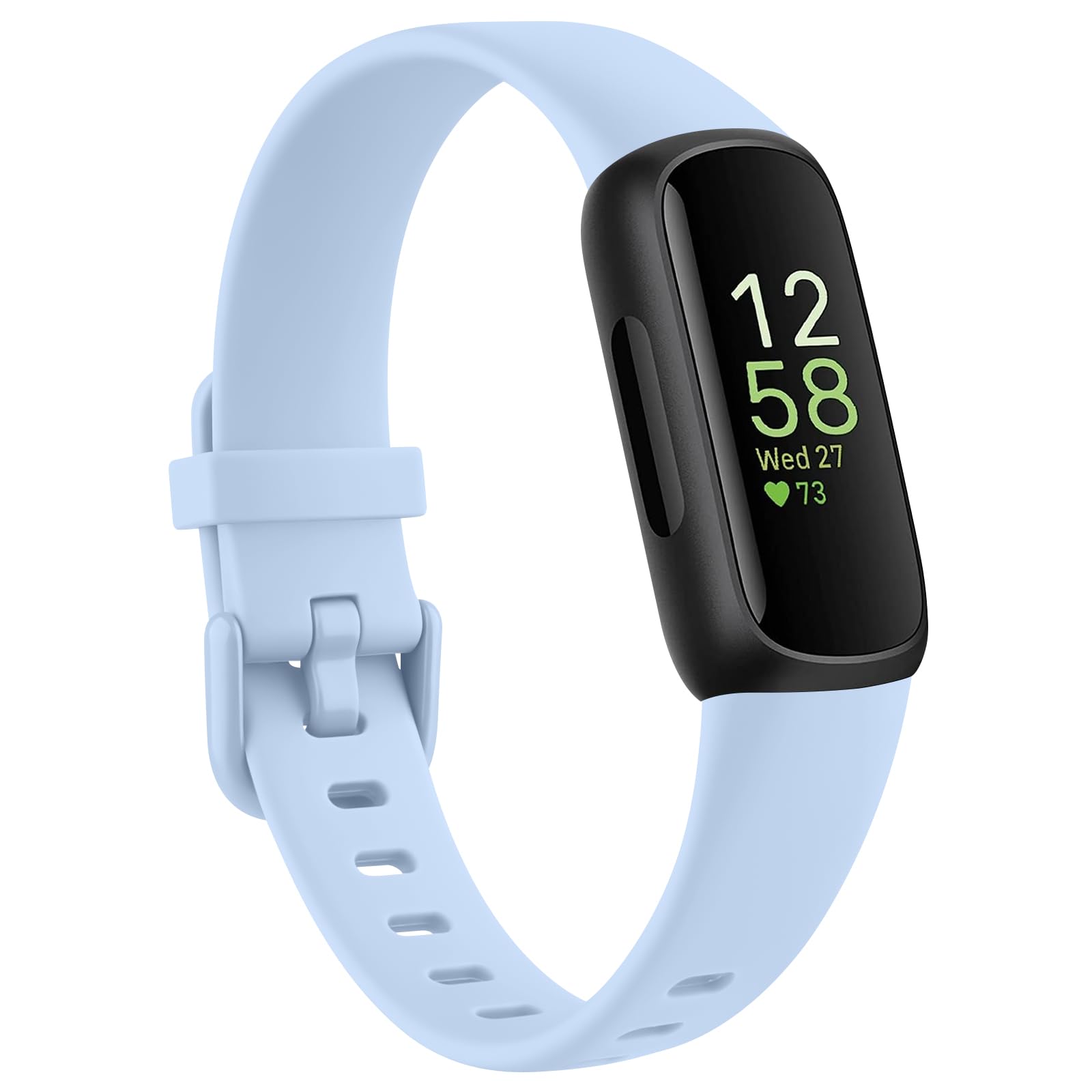 Tobfit Replacement Strap for Fitbit Inspire 3, Soft Silicone Wristband Watchband Accessory (Nude Blue)