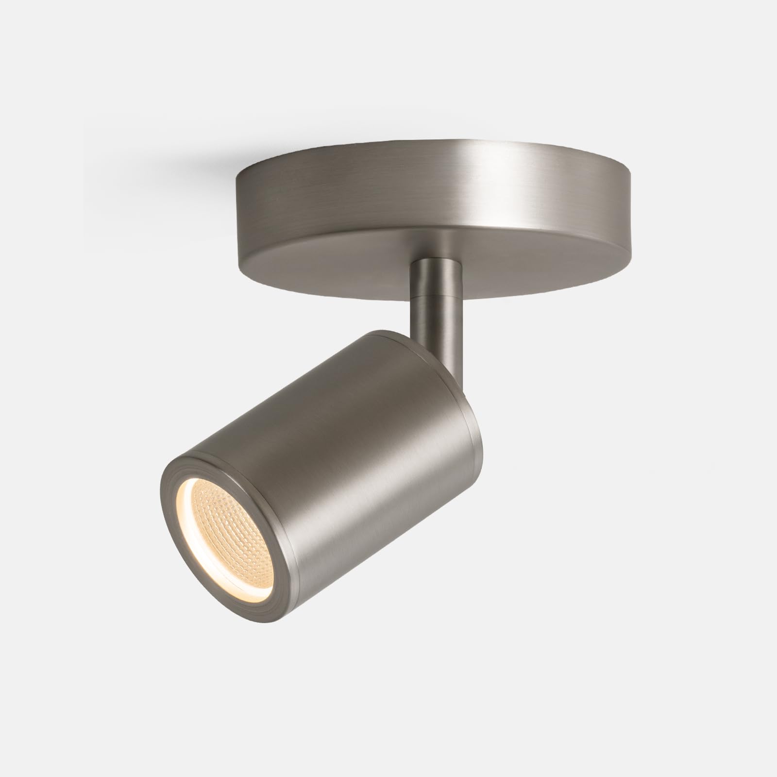 Photo 1 of LED Ceiling Spotlight - Adjustable Rotatable 350° & 90° Tilt, 7W (770 lm) 3000K CRI ?97, Flicker-Free Anti-Glare, Brushed Nickel, Spot Light for Living Room, Bedroom, Corridor, Artworks