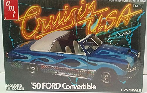 AMT #2256 Cruisin USA 1950 Ford Convertible RARE 1:25 Scale Plastic Model Kit NEEDS ASSEMBLY