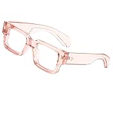 Teumire Thick Square Frame Glasses for Women Men