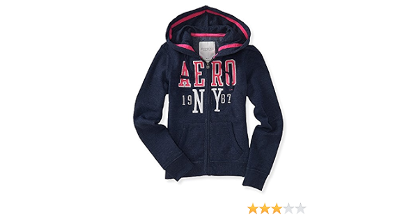 Amazon.com: Aeropostale Aero NY 7795 - Sudadera con capucha para mujer, S, Azul  marino/flor y brillo : Ropa, Zapatos y Joyería