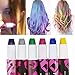 SOOKOO 6 Color Hair Chalk Set, Metallic Glitter Temporary Hair Color, No Mess, Built in Sealant, Works on All Hair Colors, 6 Count