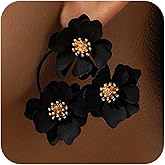 YERTTER Boho Trible Flower Dangle Earrings Vintage Colorful Big Flower Earrings Chic Drop Earrings for Girls, Women Teens Adults