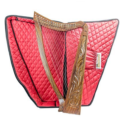 36" Large 22 Strings Harp Solid Wood Celtic Irish rose Harp Engraved wood
