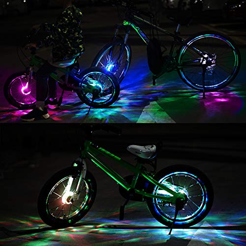 DAWAY Rechargeable Bike Wheel Lights A16 Cool Led Kids Bicycle Spoke