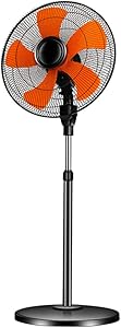 Oscillating Pedestal Fan,6-Speeds Adjustable Height Powerful 18″ Stand Floor Fan,for Homes Offices and Bedrooms Shop Factory