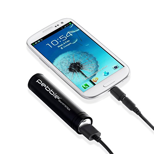 Veho VPP-002-SSB Pebble Smartstick Emergency 2200mAh Portable Battery for iPhone/Blackberry/Samsung/HTC/Nokia (Black)