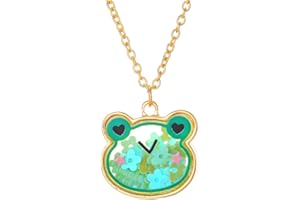 DOYYCA Locket Necklace Cute Cat Frog Locket Pendant Necklace for Girls Jewelry Birthday Gifts
