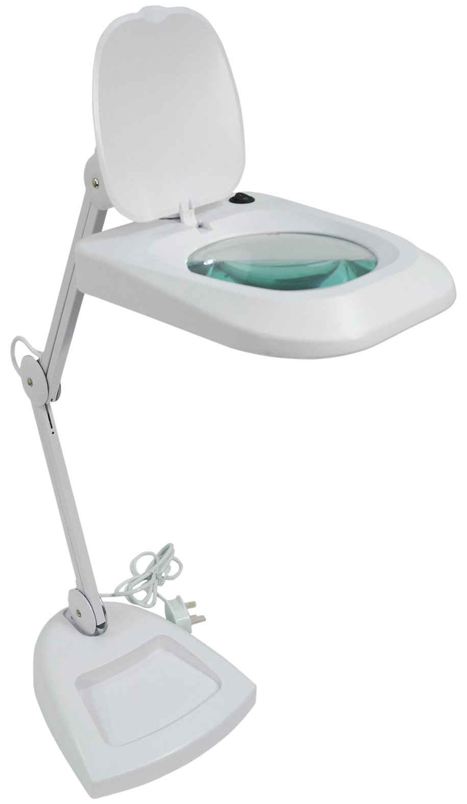 Eagle Desk top Adjustable Magnifier with 5.5" (145mm) Dual Lens 1.5x Magnifying Glass with LED Light for Reading and Fine Inspection Work