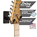 String Swing Guitar Hanger - Holder for Electric Acoustic and Bass Guitars - Stand Accessories Home or Studio Wall - Musical Instruments Safe Without Hard Cases - Black Heavy Duty Steel BCC11K 2-Pack