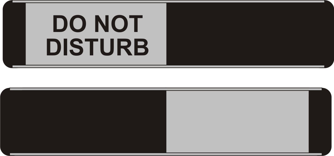 SECO DO NOT DISTURB/Blank Sliding Sign, 255mm x 52mm - Aluminum/PVC - Pack of 5