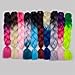 Ayana Braiding Hair Ombre Jumbo Hair Extensions 24” Pack of 5 High Temperature Kanekalon Synthetic Fiber for Twist Braiding Hair