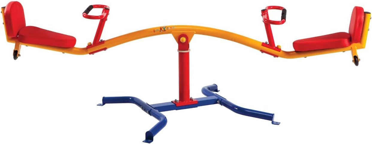 Gym Dandy Spinning Teeter Totter - Impact Absorbing Kids Playground Equipment - 360 Degree Rotation