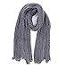 Unisex Warm Mohair Knit Scarf Winter long Shawl Muffler Neckerchief Scarves Gray