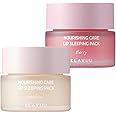 Klavuu Lip Mask Set (2PCS) – Overnight Deep Hydrating Korean Lip Balm Treatment for Very Dry, Chapped Lips | Lip Lightening & Plumping with Instant Hydration | Gentle Exfoliating (Berry & Vanilla)