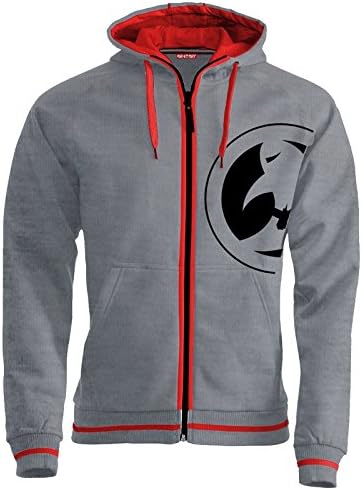 Ghost Hoodie Red and Grey